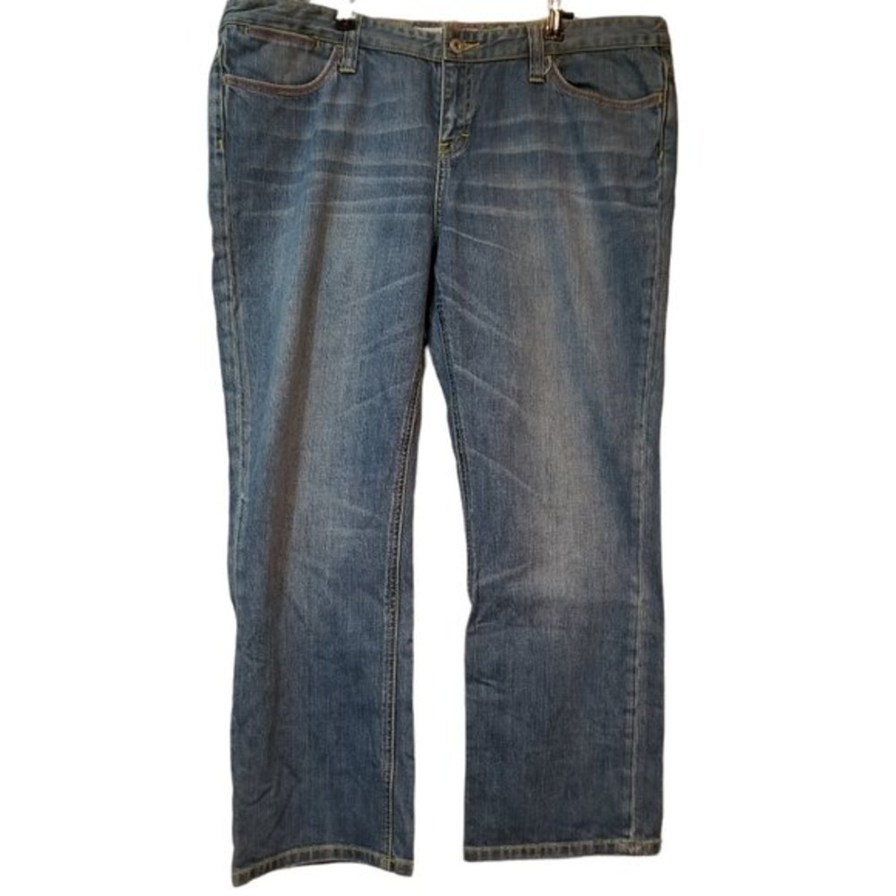 Vintage Tommy Hilfiger 2006 Jeans Straight Leg Sz 16 Light Wash Floral Inside